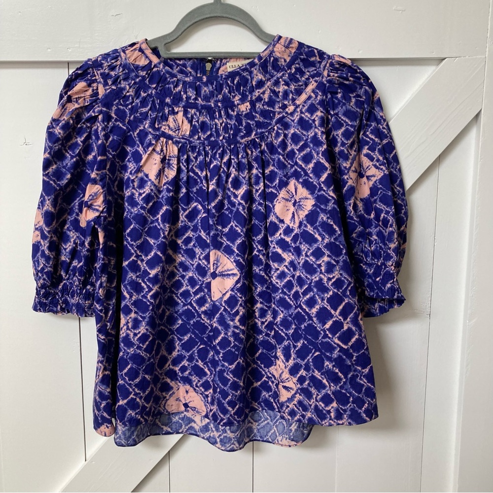 Ulla Johnson Carmella top sand dollar print 100% cotton size 10